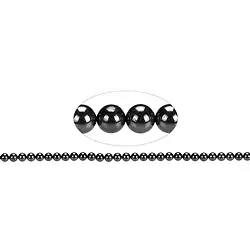 140850100520 String Beads, Hematite (natural), 06mm | Schreier gems, healing stones & jewelry