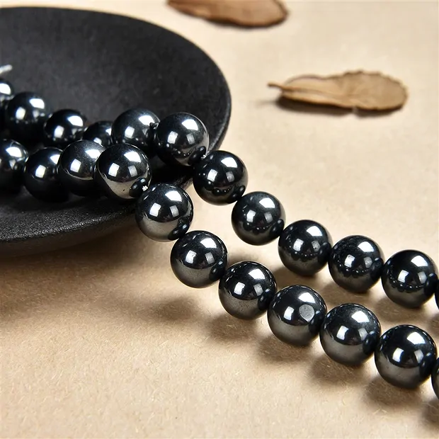 String Beads, Hematite (natural), 10mm | Schreier gems, healing stones & jewelry