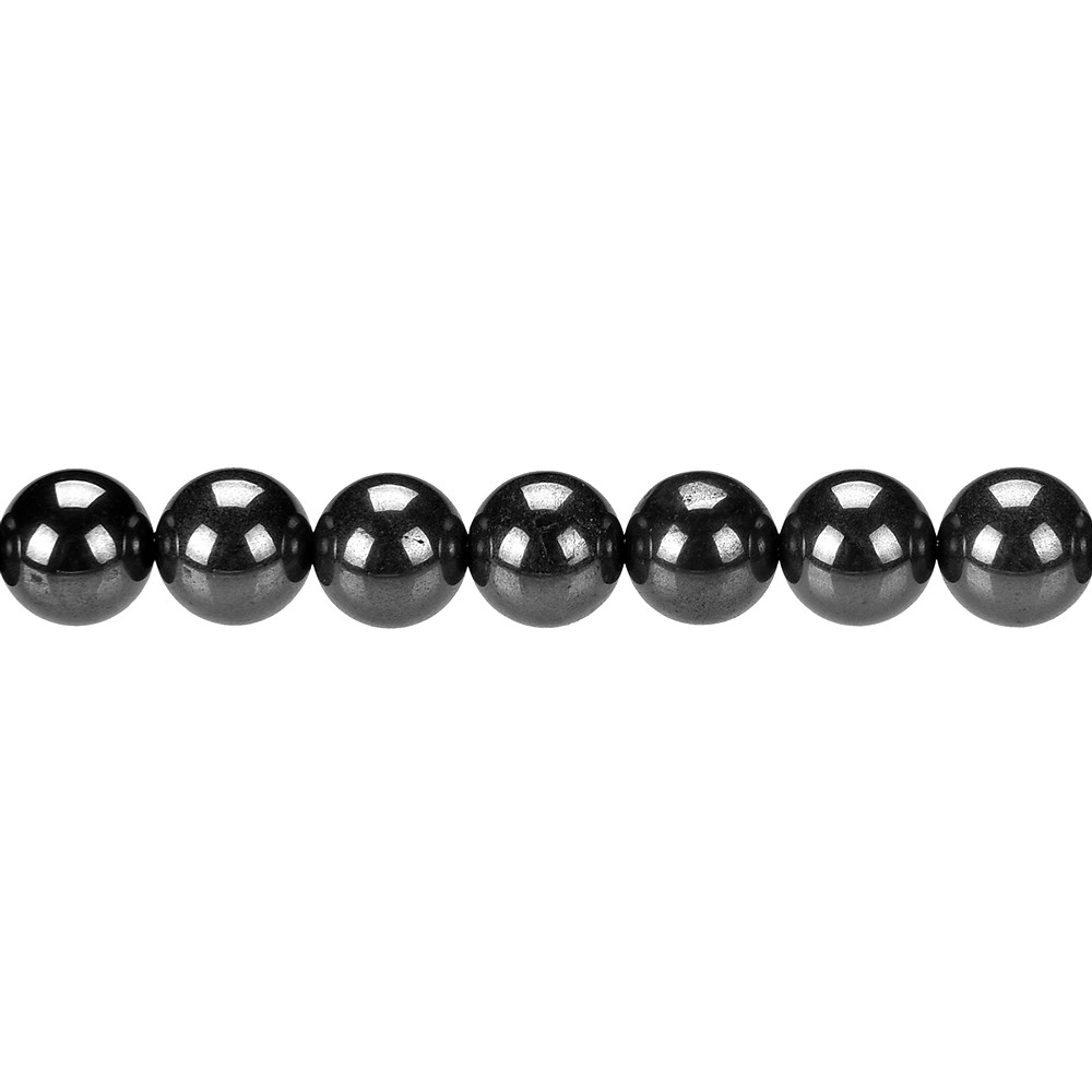 String Beads, Hematite (natural), 10mm | Schreier gems, healing stones & jewelry