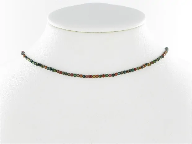 String Beads, Heliotrope (Bloodstone), 02mm | wholesaler gems & healing stones