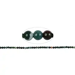 140870100120 String Beads, Heliotrope (Bloodstone), 02mm | wholesaler gems & healing stones
