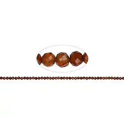 140890104820 Rang de collier boules, hessonite (grenat), facetté, 02,8mm | Marco Schreier