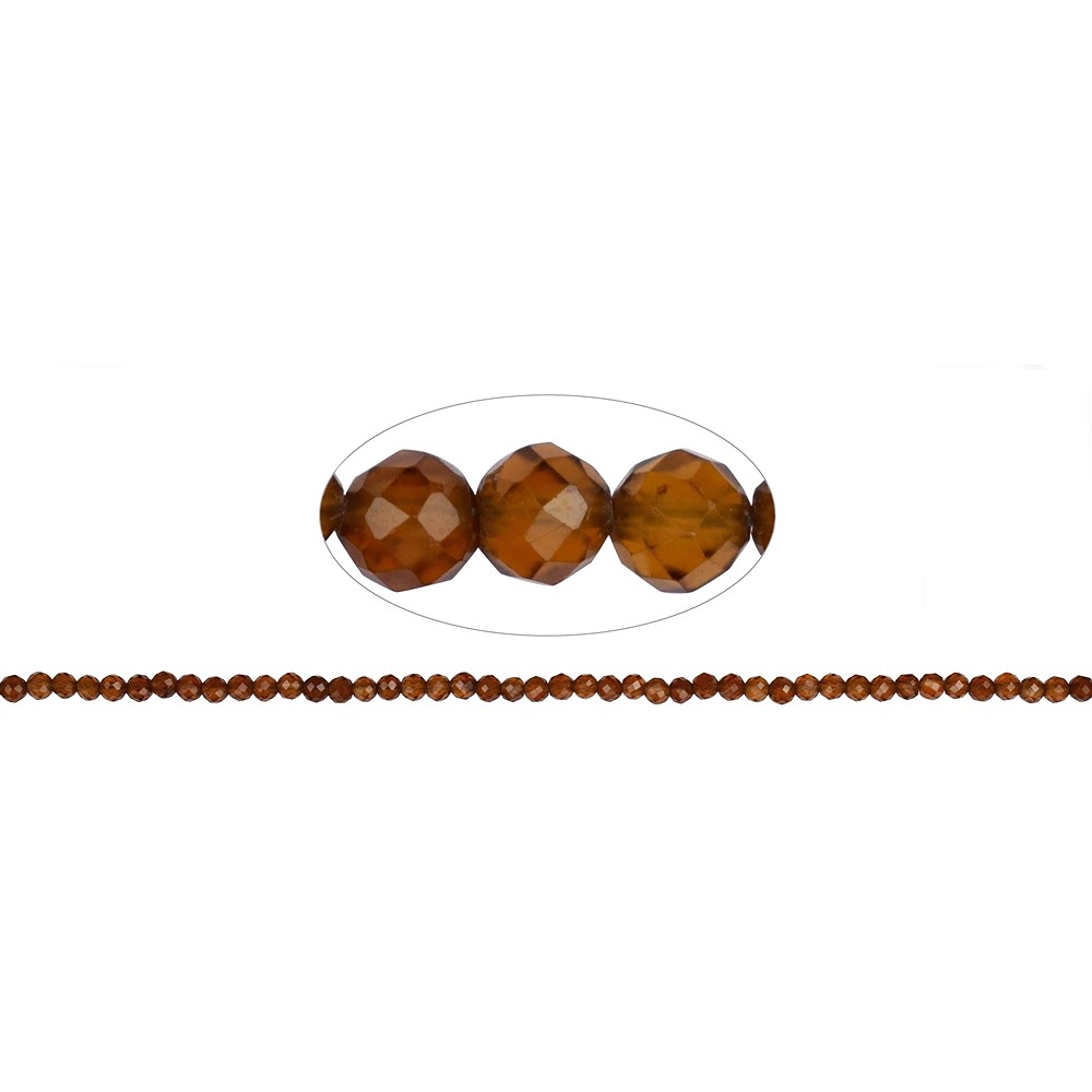 String Beads, Hessonite (garnet), faceted, 03.7mm | Marco Schreier