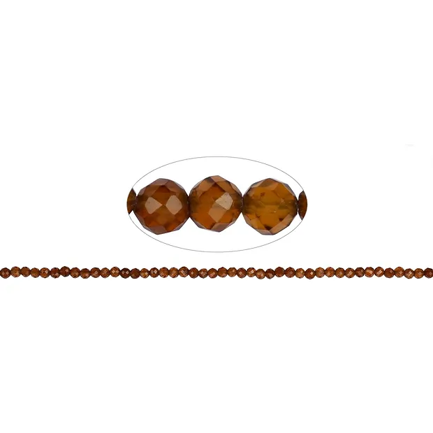 String Beads, Hessonite (garnet), faceted, 03.7mm | Marco Schreier