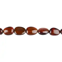140890627320 Strand of Tumbled Stones, Hessonite (Garnet), 10-14 x 08-10mm | Marco Schreier