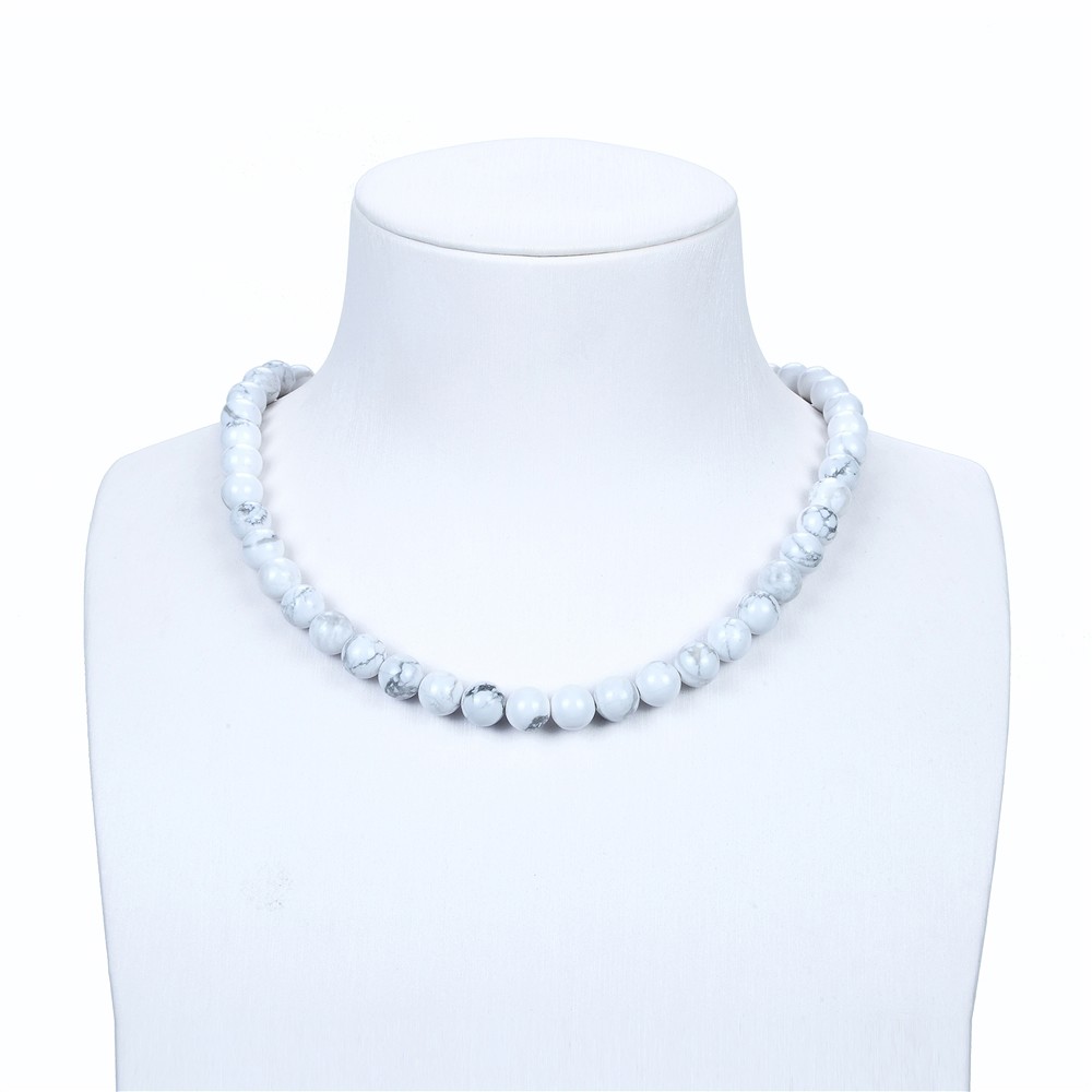 Filo di perline, Magnesite, 08 mm | Gemme Schreier, pietre curative e gioielli