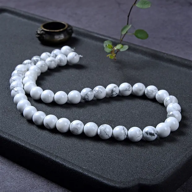 Filo di perline, Magnesite, 08 mm | Gemme Schreier, pietre curative e gioielli