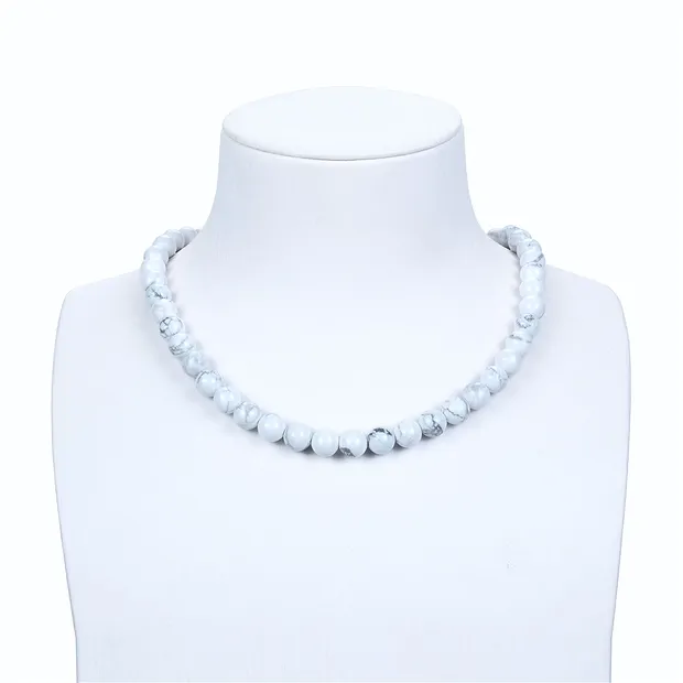 Rang de collier boules, Magnésite, 10mm (38cm) | Marco Schreier