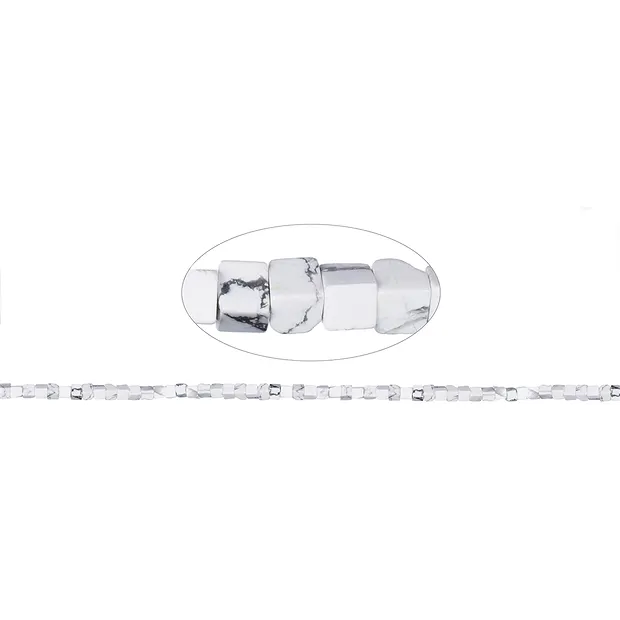 Strand cube, Magnesite, 04mm | wholesale supplier gems, healing stones & jewelry