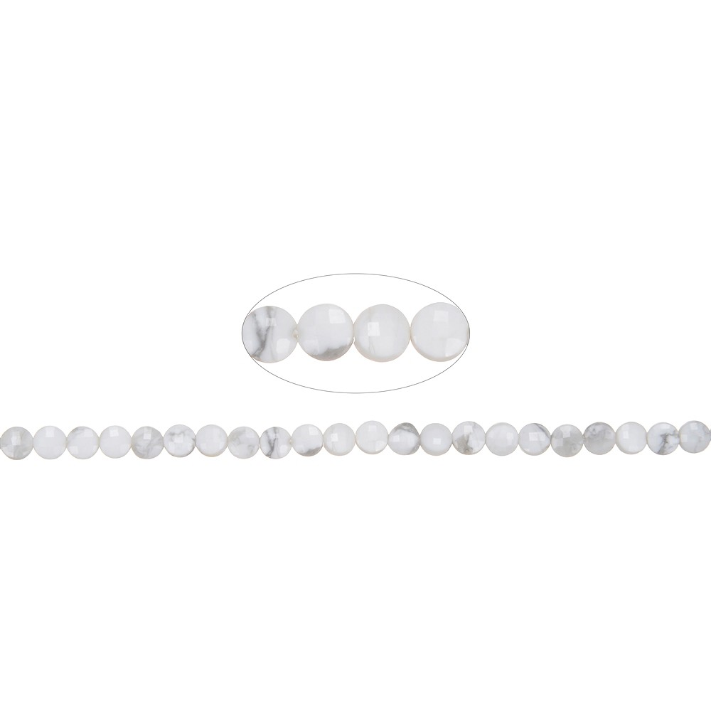 Strang Coin, Magnesit, facettiert, 04 x 02mm | Edelsteine, Heilsteine & Schmuck