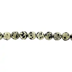 140920101020 String Beads, Dalmatian Stone, 12mm | wholesaler gems, healing stones & jewelry