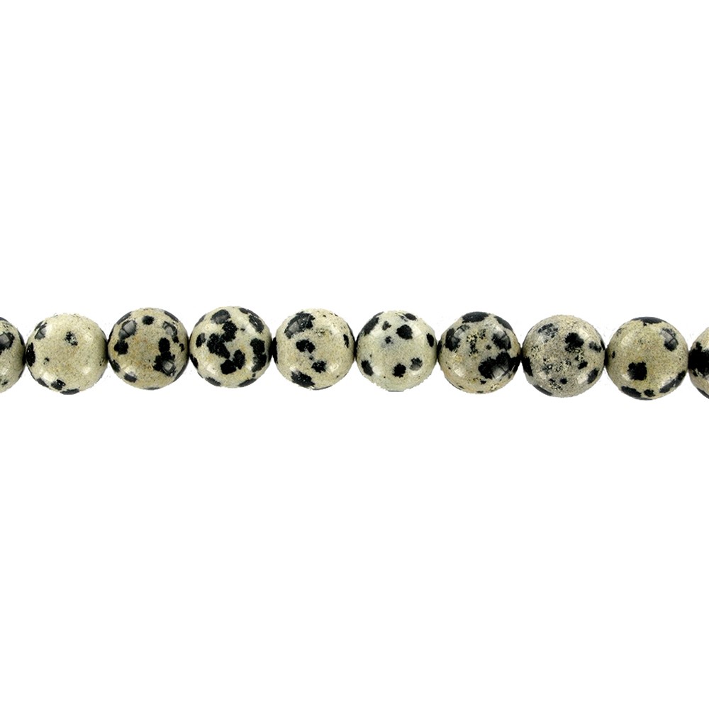Strang Kugeln, Dalmatinerstein, 12mm | Schreier Edelsteine, Heilsteine & Schmuck