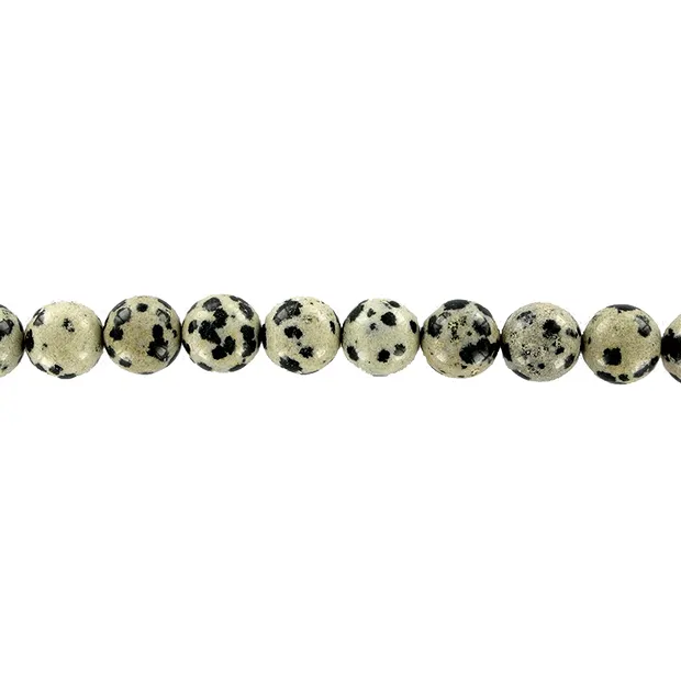 Strang Kugeln, Dalmatinerstein, 12mm | Schreier Edelsteine, Heilsteine & Schmuck