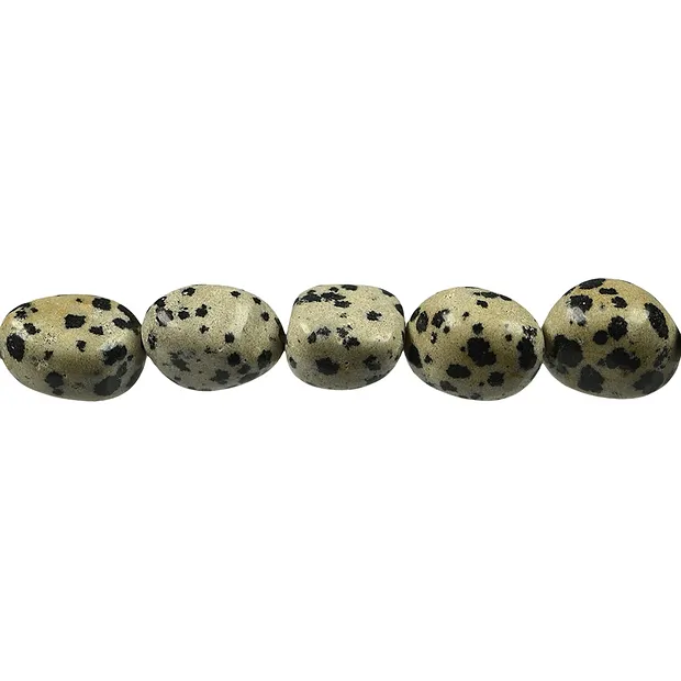 Rang de colliers Nugget, Jaspe dalmatien, 12-16 x 10-14mm | Marco Schreier