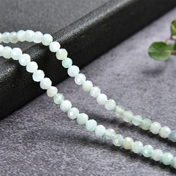String Beads, Jadeite (Burma), faceted, 03mm | wholesaler gems & healing stones
