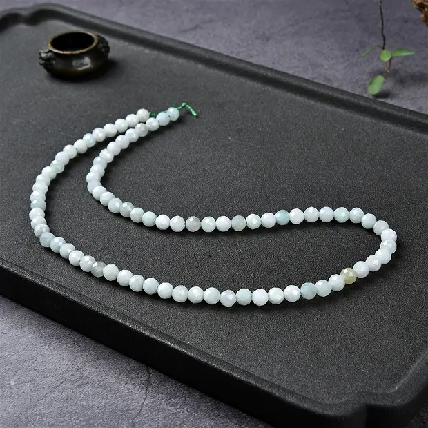 String Beads, Jadeite (Burma), faceted, 05mm | wholesaler gems & healing stones