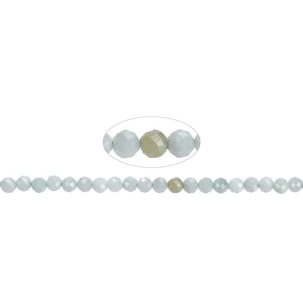 String Beads, Jadeite (Burma), faceted, 05mm | wholesaler gems & healing stones