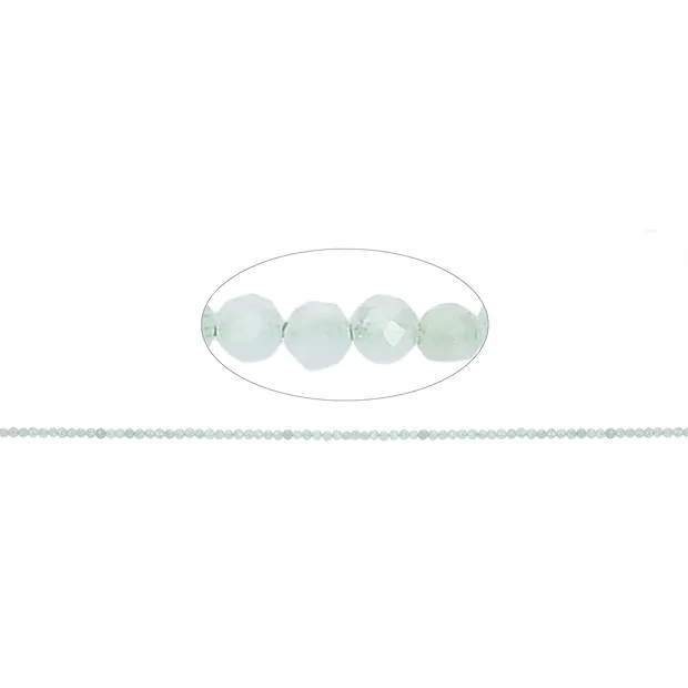 Strang Kugeln, Jadeit, facetted, 02mm (39cm) | Edelsteine, Heilsteine & Schmuck