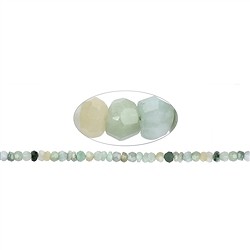 140940316920 Strand Button Freeform, Jadeite, faceted, 03-06 x 07-08mm | Marco Schreier