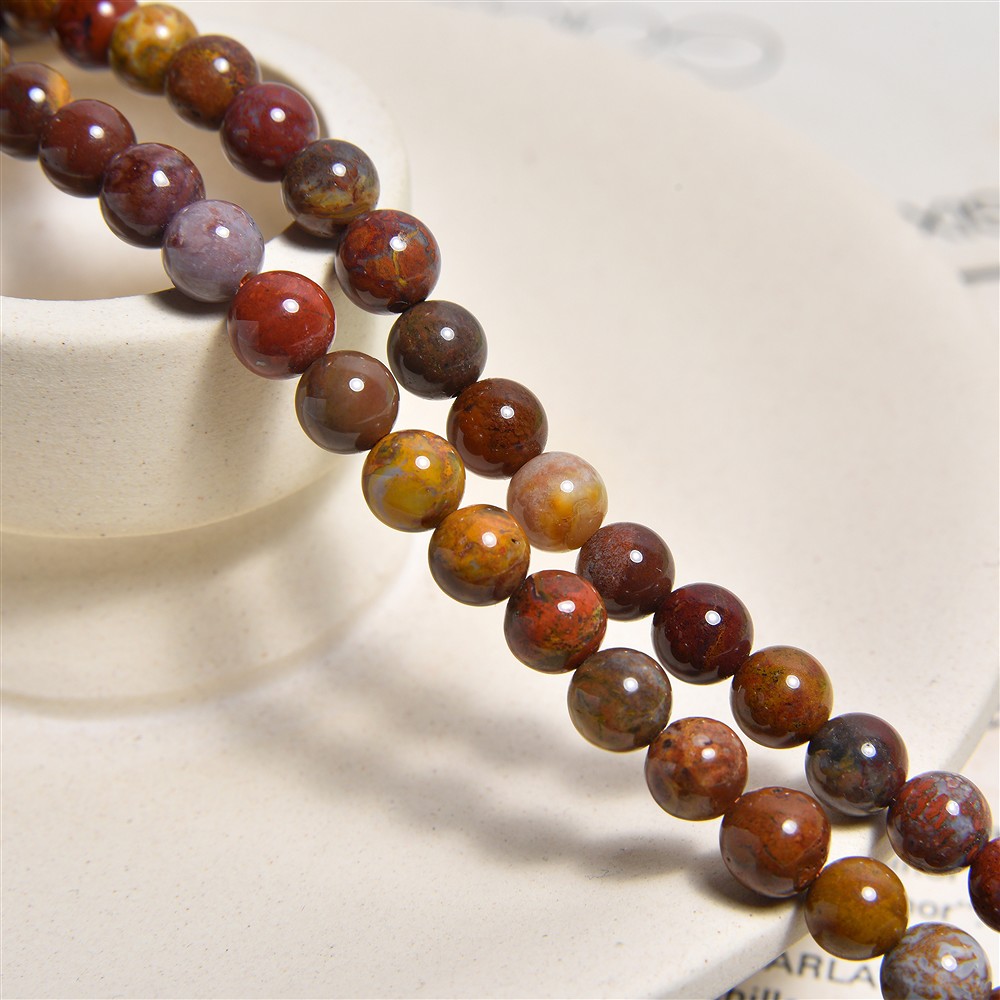 Strang Kugeln, Jaspis (Fancyjasper), 06mm | GH Edelsteine, Heilsteine & Schmuck