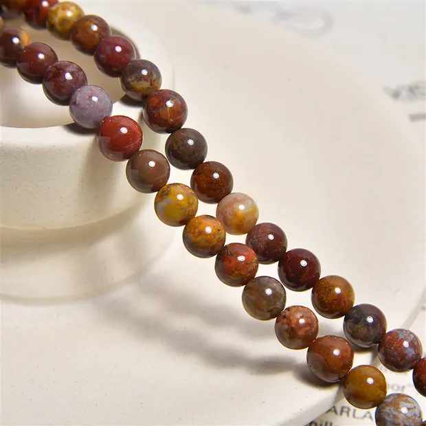 Strang Kugeln, Jaspis (Fancyjasper), 06mm | GH Edelsteine, Heilsteine & Schmuck