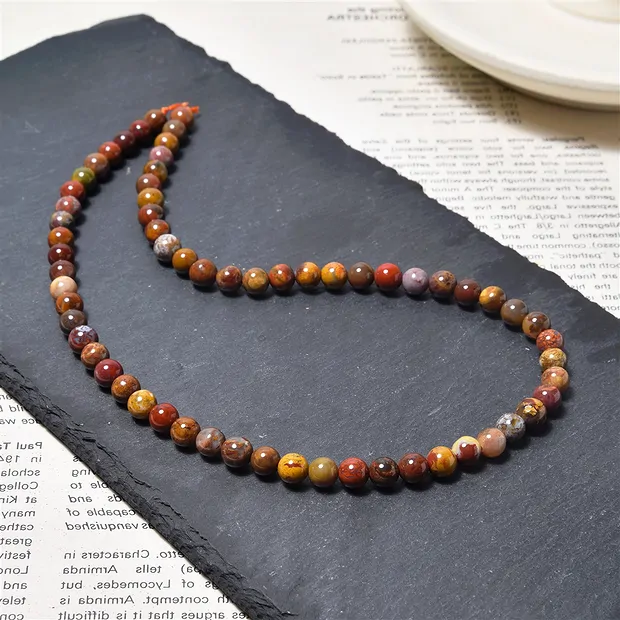 Rang de colliers boules, Jaspe (Fancyjasper), 06mm | Marco Schreier