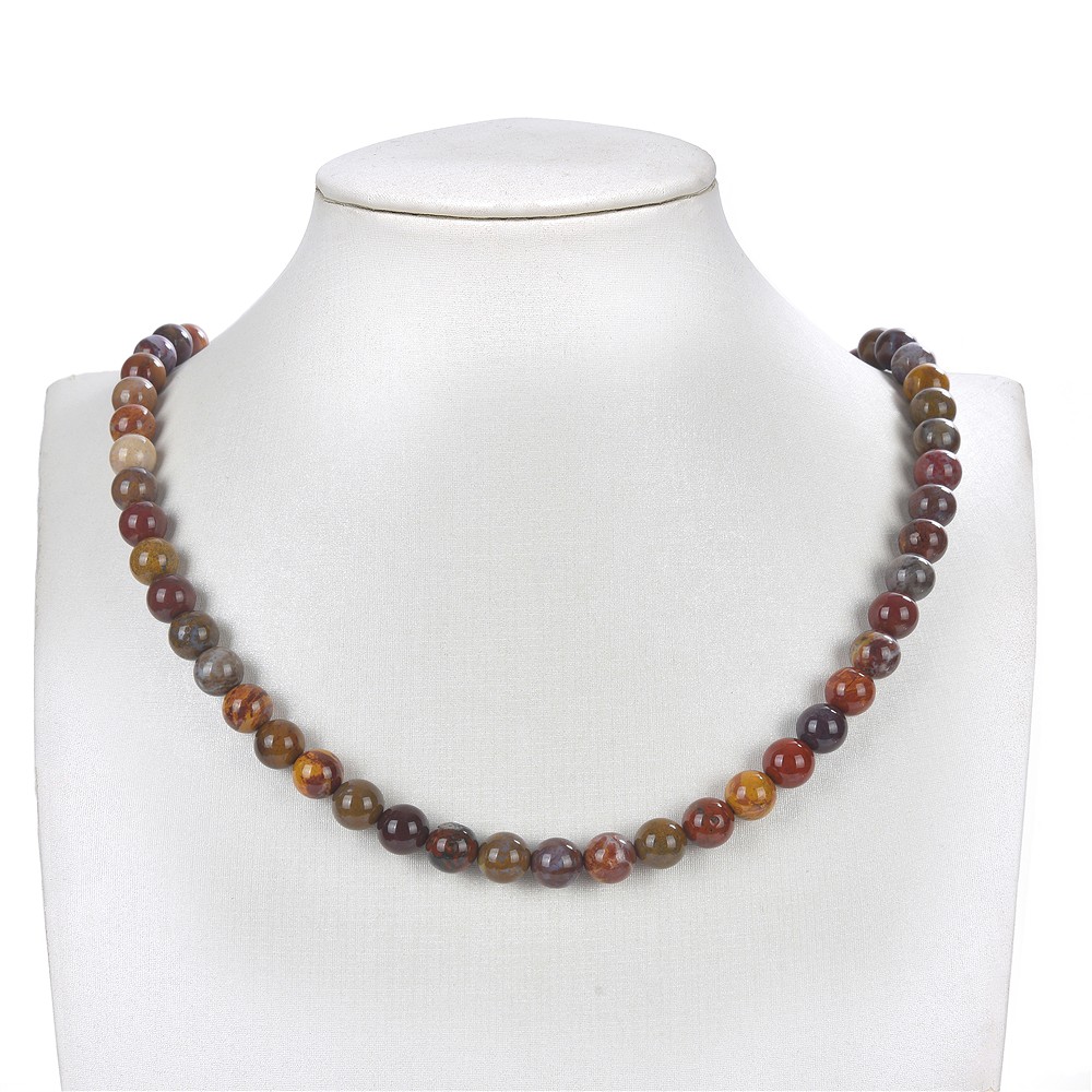 Cuentas preciosas, jaspe (jaspe fantasía), 08.0 - 08.5mm | Marco Schreier