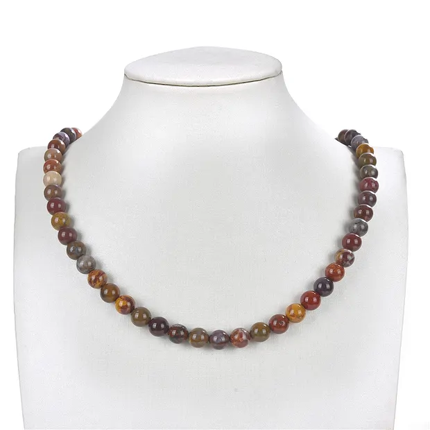 Rang de collier boules, jaspe (Fancyjasper), 08,0 - 08,5mm | Marco Schreier