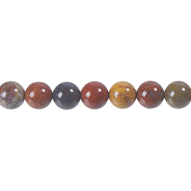 Cuentas de piedras preciosas, jaspe (fancy jasper), 10mm | Marco Schreier