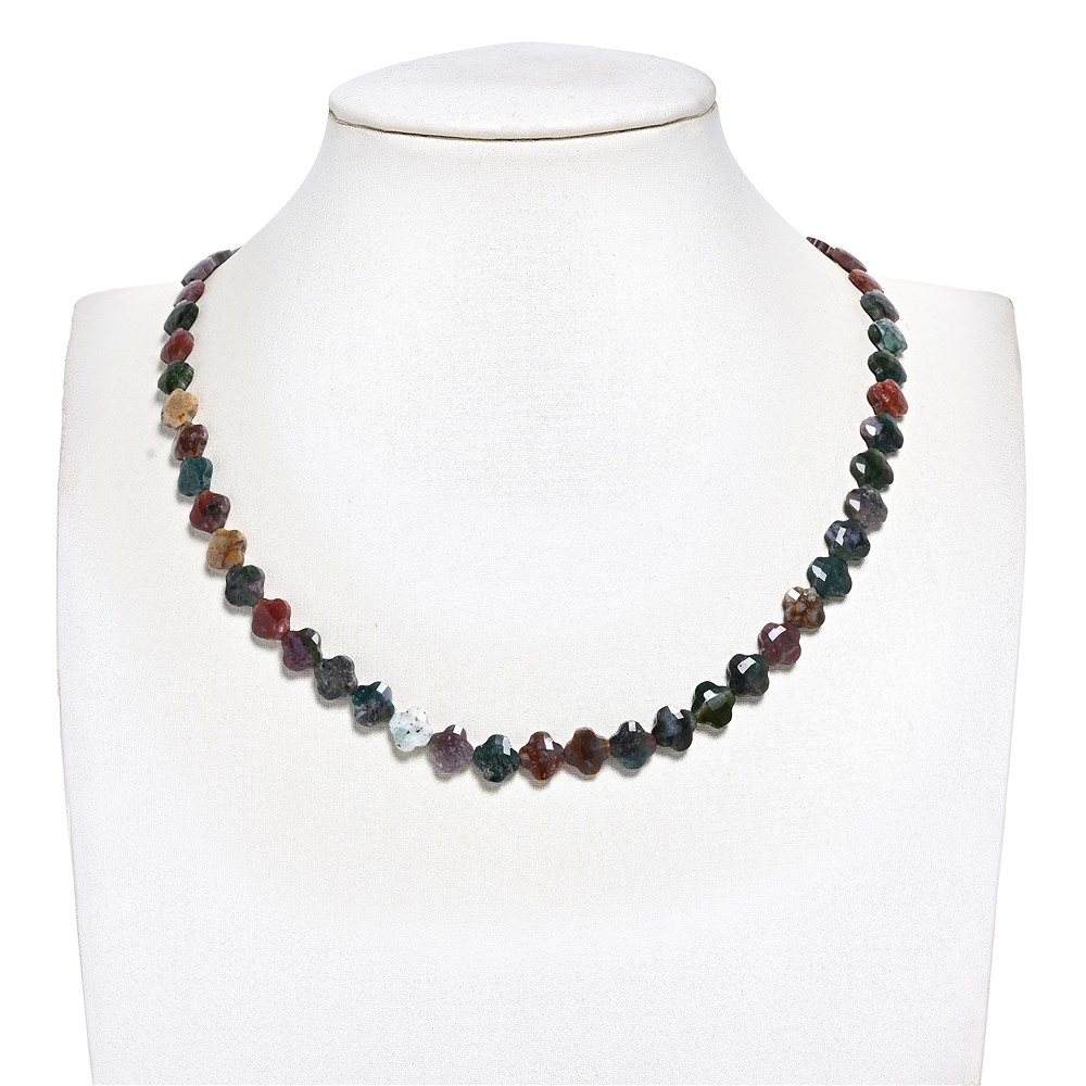 Collana a trifoglio, Diaspro (multicolore), 8 mm, sfaccettato | Marco Schreier