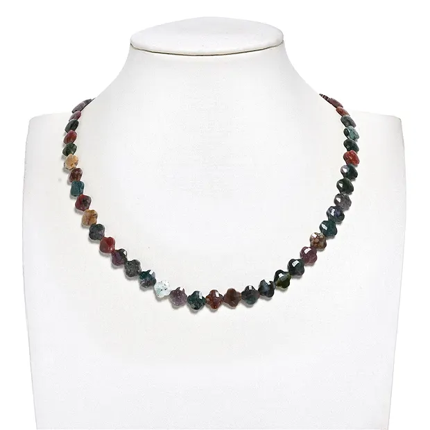Collana a trifoglio, Diaspro (multicolore), 8 mm, sfaccettato | Marco Schreier