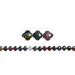 140951105920 Collana a trifoglio, Diaspro (multicolore), 8 mm, sfaccettato | Marco Schreier