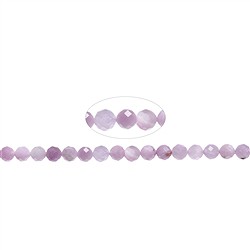 141010101720 Rang de collier boules, Kunzite, 06mm, &#xE0; facettes (39cm) | Marco Schreier