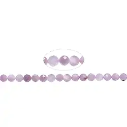 141010101720 Rang de collier boules, Kunzite, 06mm, à facettes (39cm) | Marco Schreier