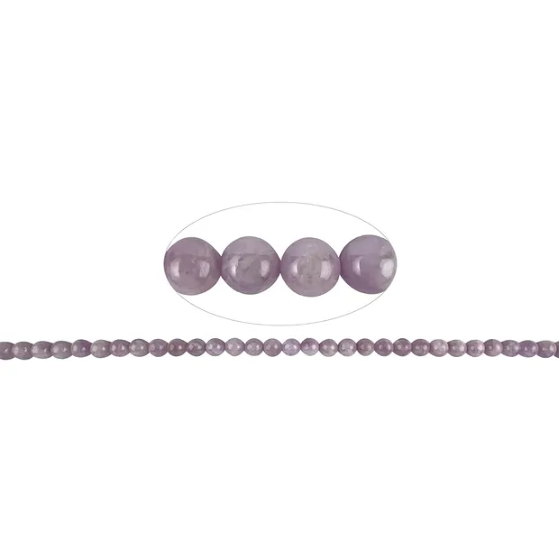 Filo di perline, Kunzite, 08 - 09 mm | grossista gemme e pietre curative