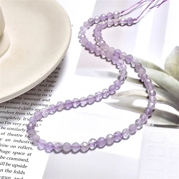 Rang de collier boules, Kunzite, à facettes, 05mm (39cm) | Marco Schreier