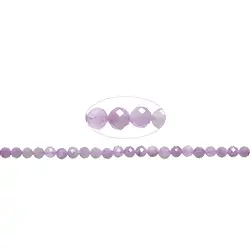141010109921 String Beads, Kunzite, faceted, 04mm (38cm) | wholesaler gems & healing stones