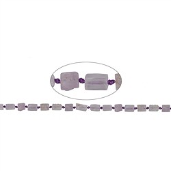 141010207210 strand cuboid, Kunzite, faceted, 12-14 x 06-07mm (42cm) | Marco Schreier