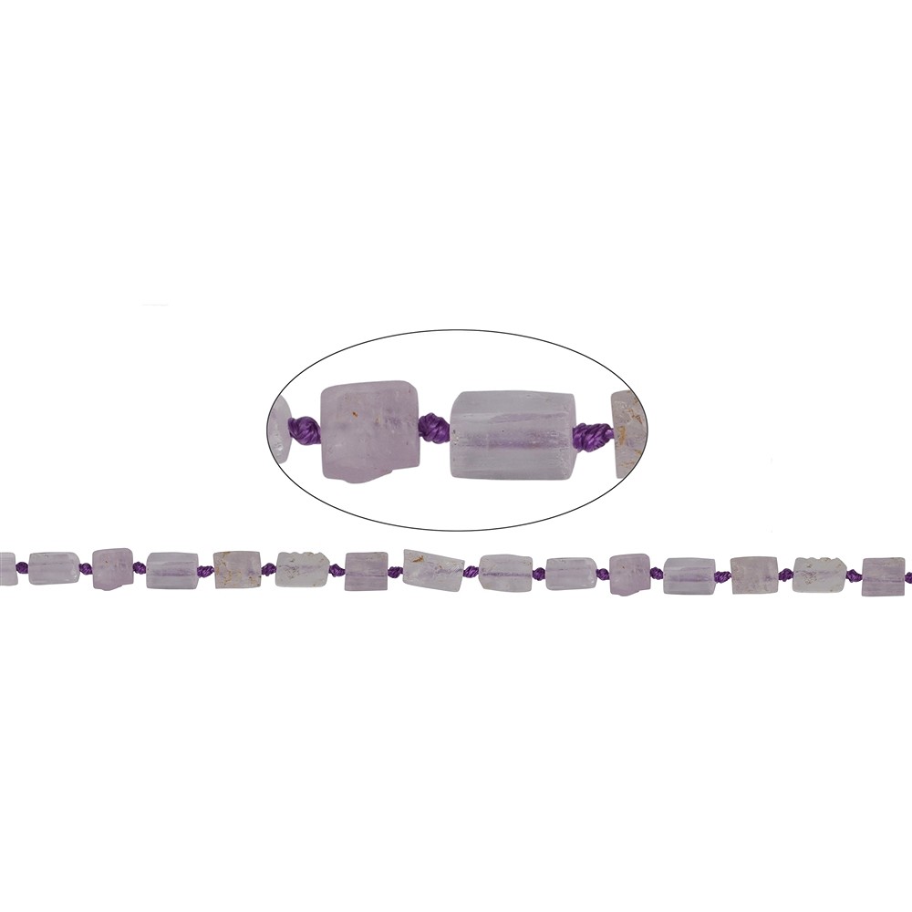 Strang Quader, Kunzit, facettiert, 12-14 x 06-07mm (42cm) | Marco Schreier