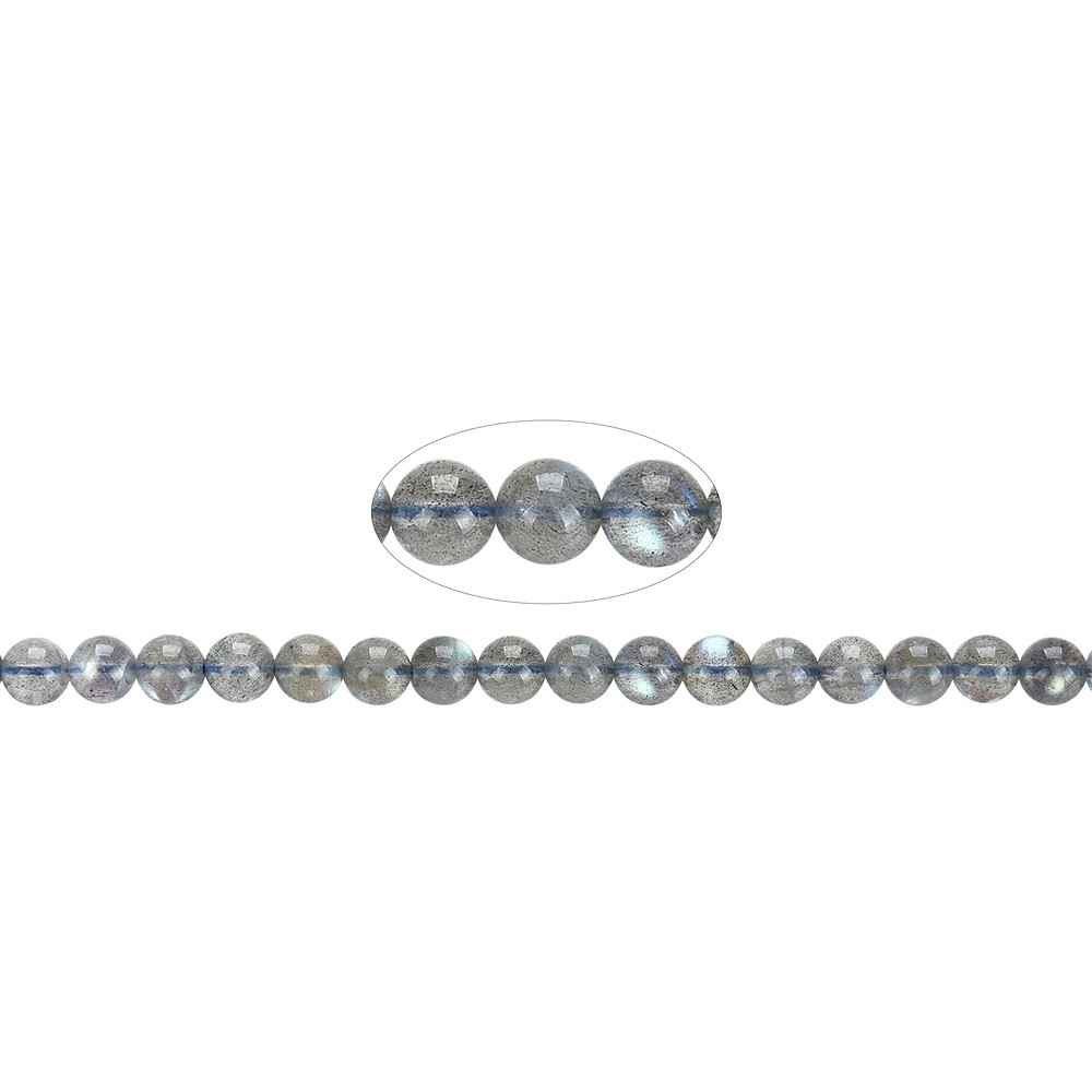 Cuentas de piedras preciosas, labradorita A, 06mm | Marco Schreier