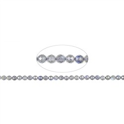 141030101621 Rang de colliers boules, labradorite (grise) AA, à facettes, 04mm | Marco Schreier