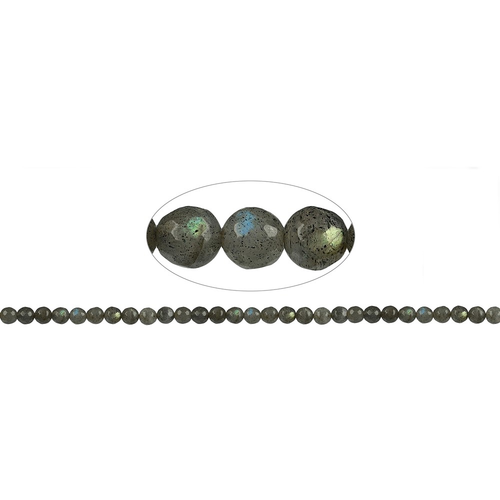 Strang Kugeln, Labradorit, facettiert, 06mm | Edelsteine, Heilsteine & Schmuck