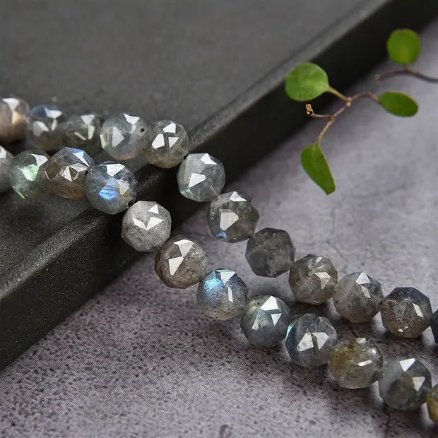String Beads, Labradorite, faceted, 08mm (39cm) | gems, healing stones & jewelry