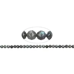 141030101820 Strang Kugeln, Labradorit, facettiert, 08mm (39cm) | Marco Schreier