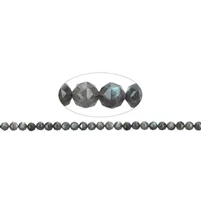 String Beads, Labradorite, faceted, 08mm (39cm) | gems, healing stones & jewelry