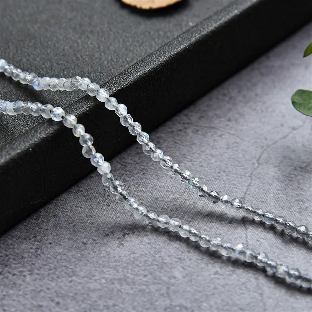 String Beads, Labradorite (vaporized), faceted, 02mm | Marco Schreier