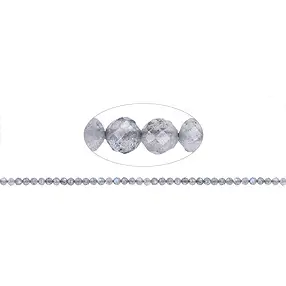 Rang de colliers boules, labradorite, à facettes, 03mm | Marco Schreier