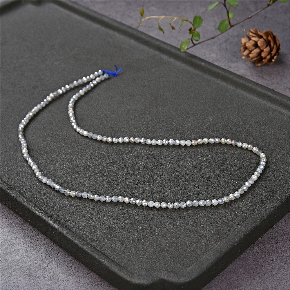 Filo di perle, labradorite (placcata al vapore), sfaccettate, 03 mm | Marco Schreier