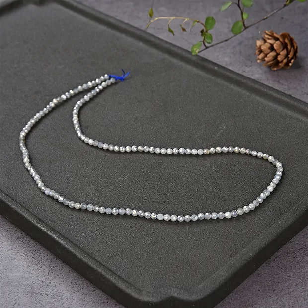 String Beads, Labradorite (vaporized), faceted, 03mm | Marco Schreier
