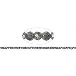 141030104823 Rang de colliers boules, labradorite (vaporisée), facetté, 03mm | Marco Schreier